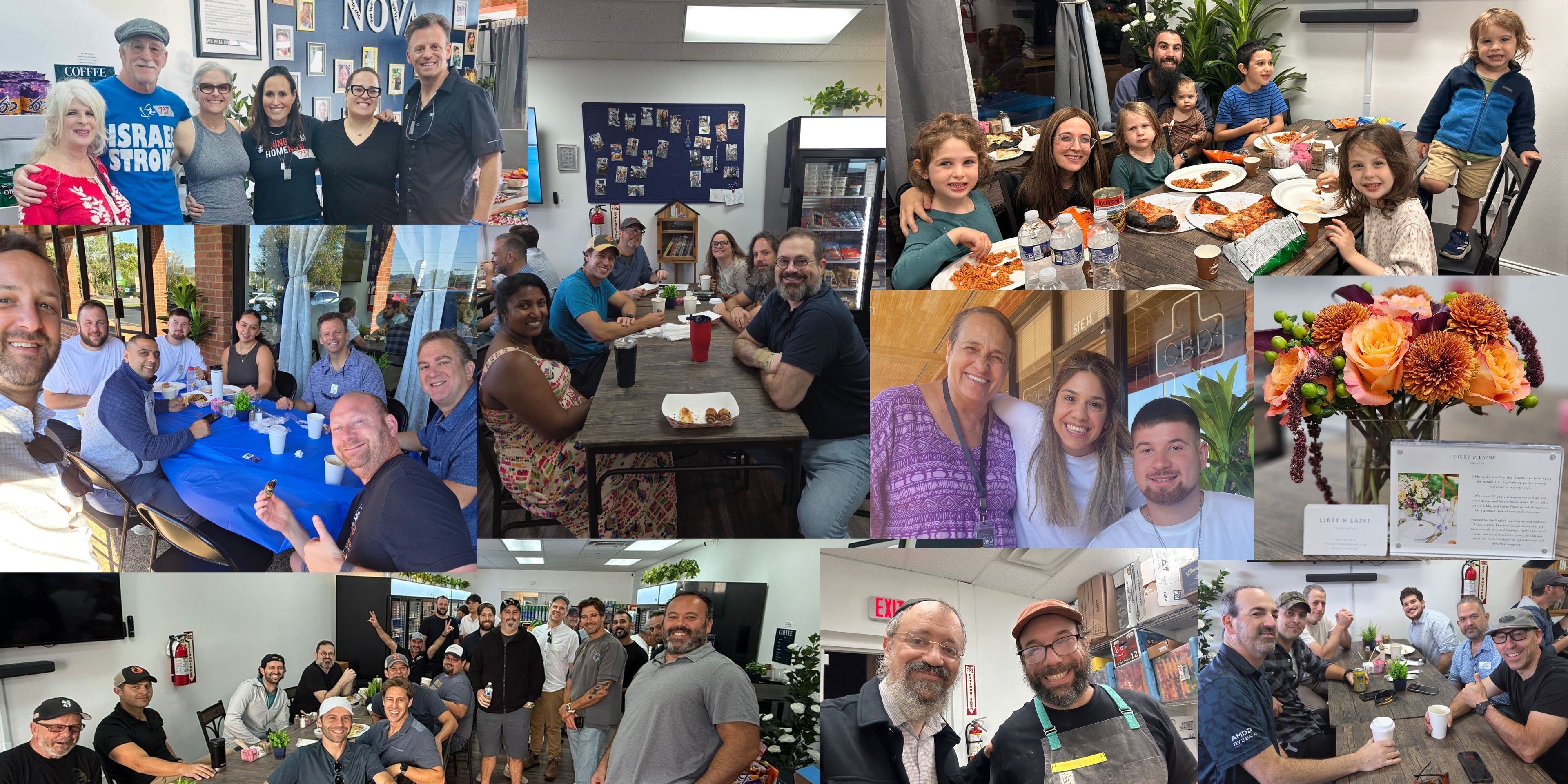 Collage of various people in different settings, including a classroom, office, and social gatherings.